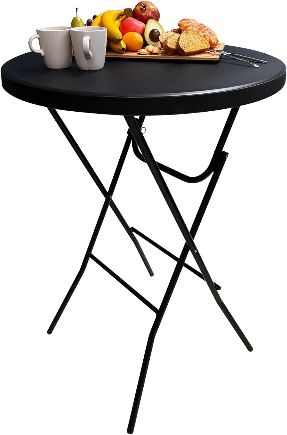 GUAGUA 32 Round Plastic Folding High Top Table for Events