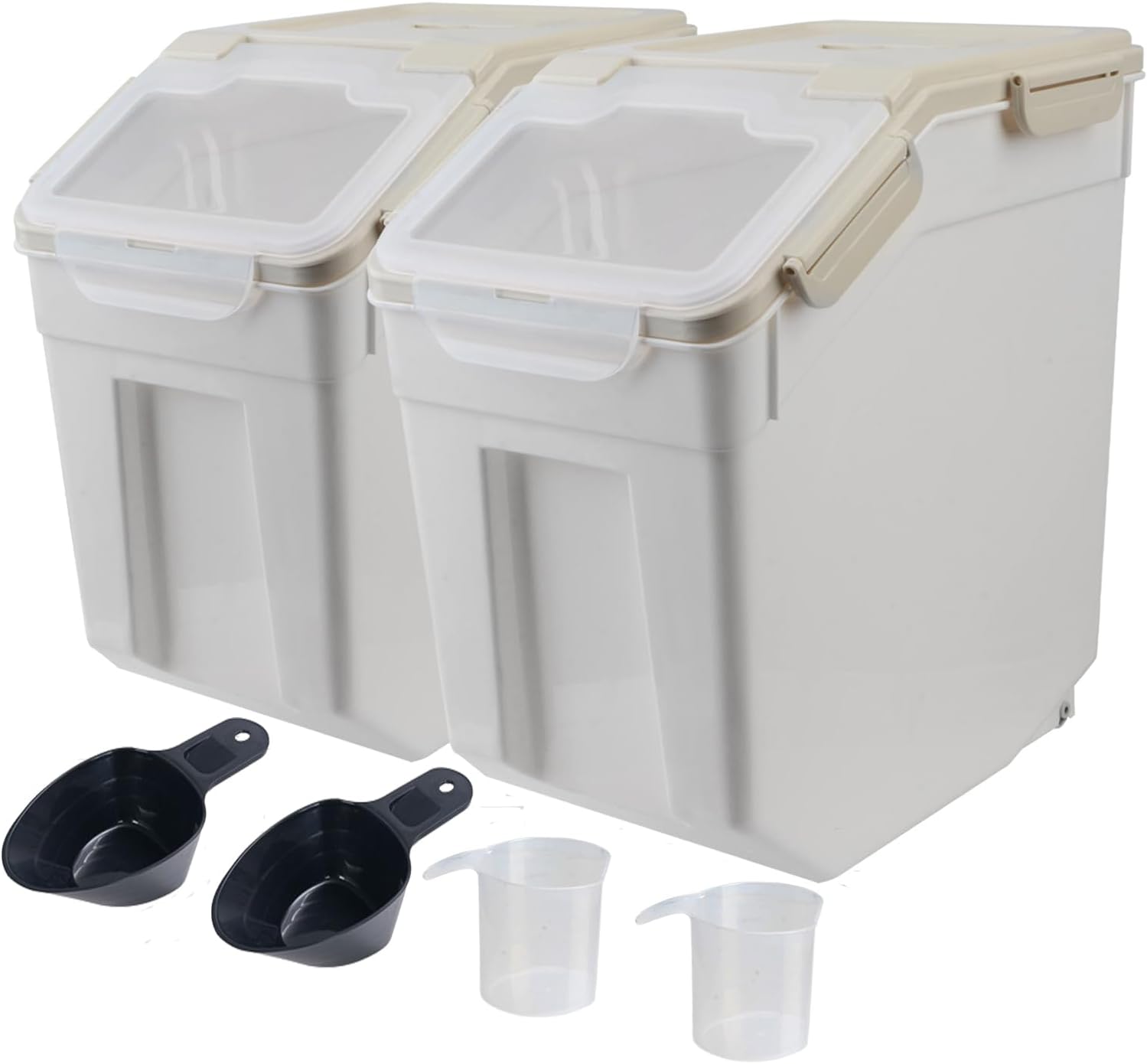 Large Airtight Flour Storage Container Bin 25lb with Wheels