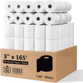 3 in x 165 ft 1-Ply Bond Receipt Paper (50 Rolls) - Bulk Kitchen Rolls