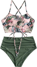 ZAFUL Women's Crisscross Ruched High Waisted Bikini Set Review