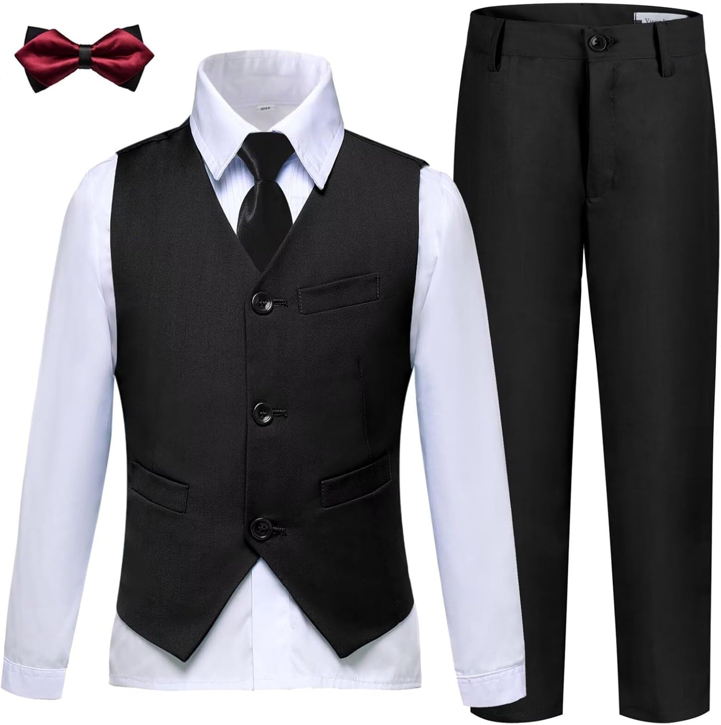 Boys Suits Slim Fit Toddler Tuxedo Set for Weddings and Events