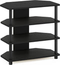 Easy Assembly 4-Tier TV Stand - Stylish Blackwood Finish