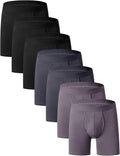 Men's Bamboo Viscose Boxer Briefs Pack - Soft, Breathable Fit