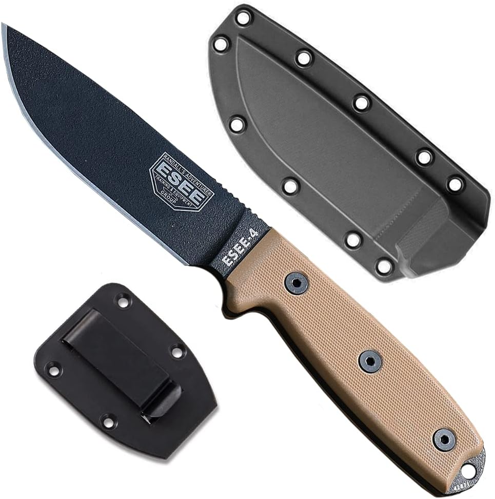 ESEE 4P Survival Knife - Durable Fixed Blade for Outdoor Use