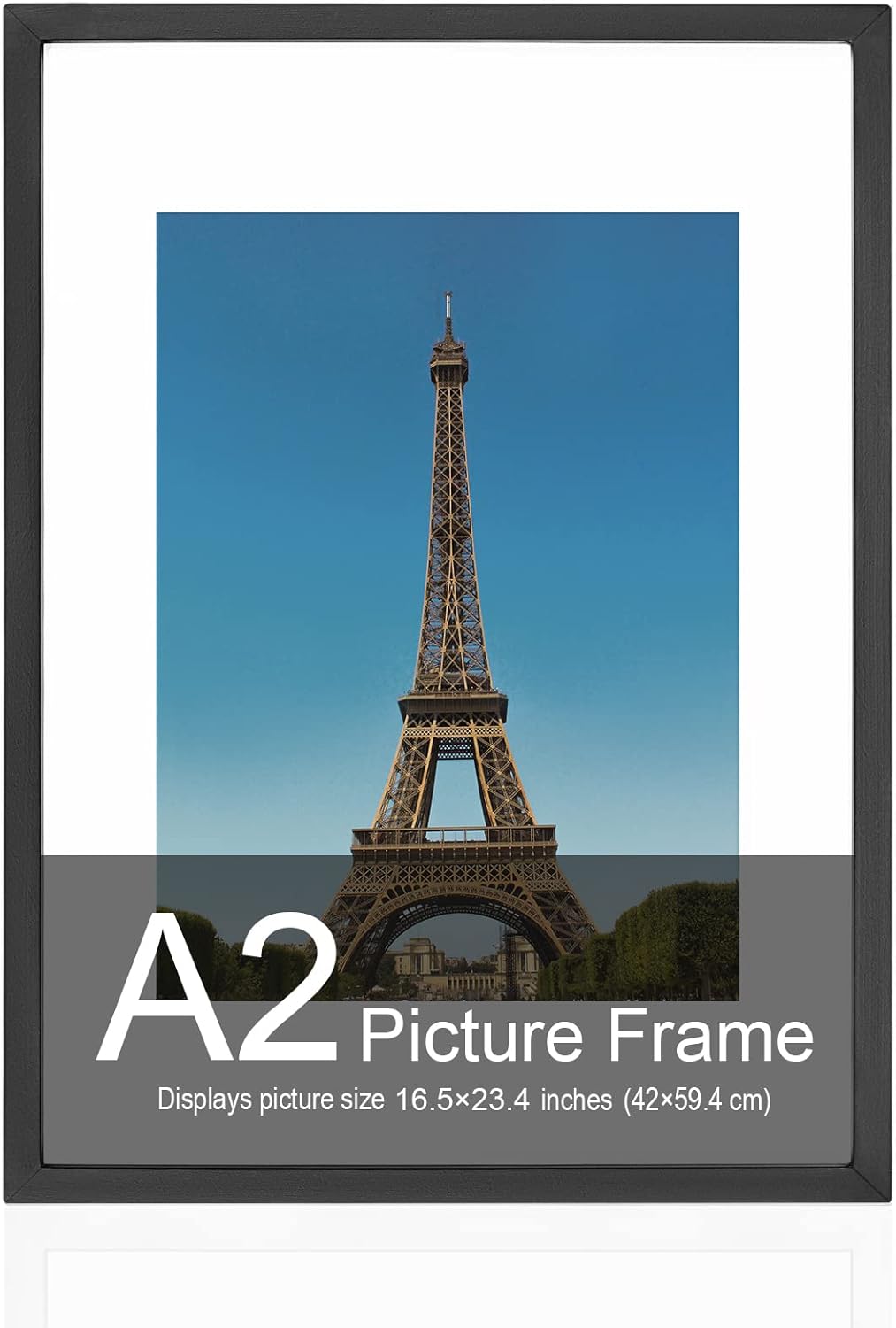 HOMESEVEN A2 Frame 16.5x23.4 Solid Wood Black Poster Frame