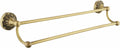 Antique Brass Double Towel Bar 24 in - Vintage Gold Bath Holder