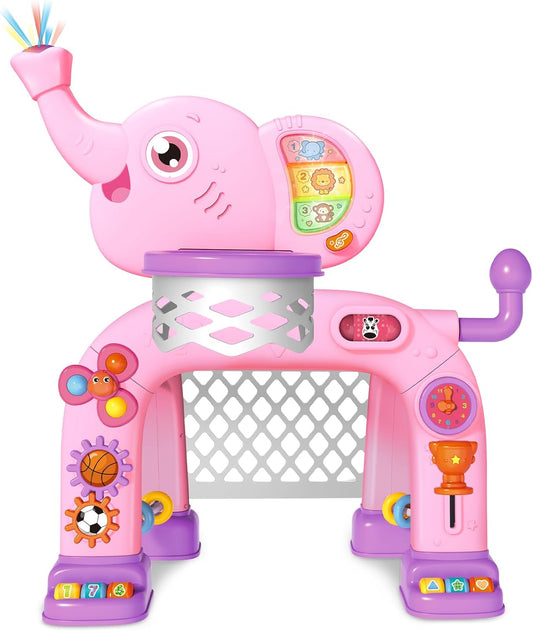 Shemira Toddler Basketball Hoop & Soccer Goal Activity Center