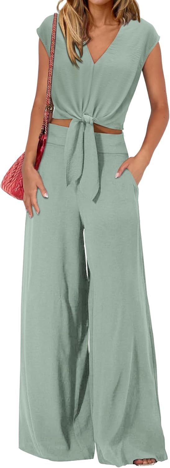 PRETTYGARDEN Women's Summer 2 Piece Outfits for Casual Style