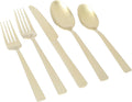 Gibson Elite Earlston 20-Piece Flatware Set - Matte Champagne Gold