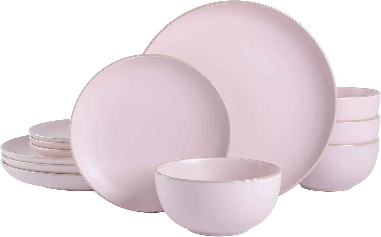 Gibson Home Rockaway Round Stoneware Dinnerware Set for 4