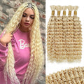12A 613 Blonde Human Braiding Hair by VDZ for Boho Styles