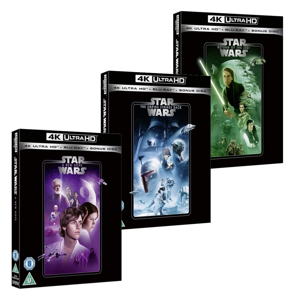 Star Wars Original Trilogy 3 Movie Collection Set in 4K UHD