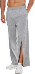 Tear Away Pants for Men Full Zipper Legs Sweat Pants for Post-Surgery
