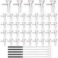 14mm Glass Funnels 50 Pcs with Handle - Bulk Clear Funnel Kit