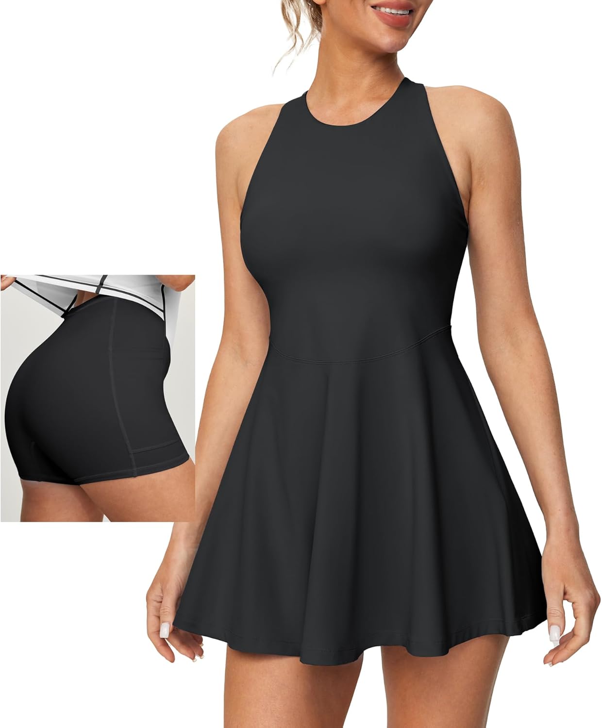 Heathyoga Womens Tennis Dress with Shorts for Summer Play