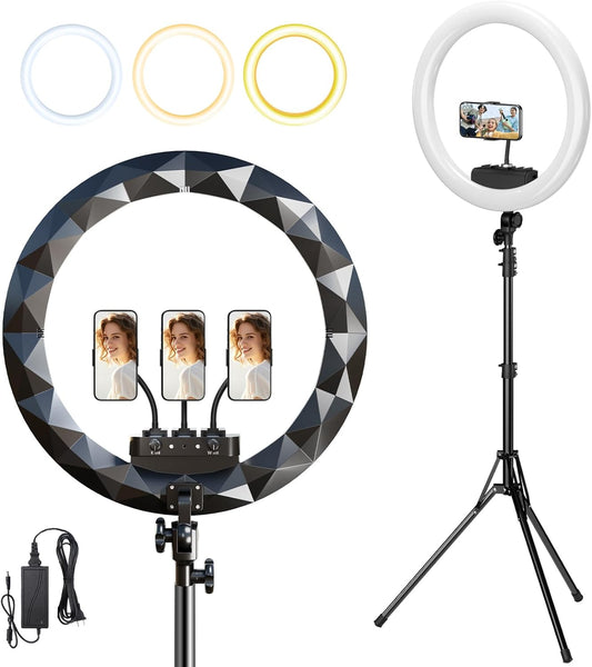 Large Ring Light with Stand for Professional Live Streaming