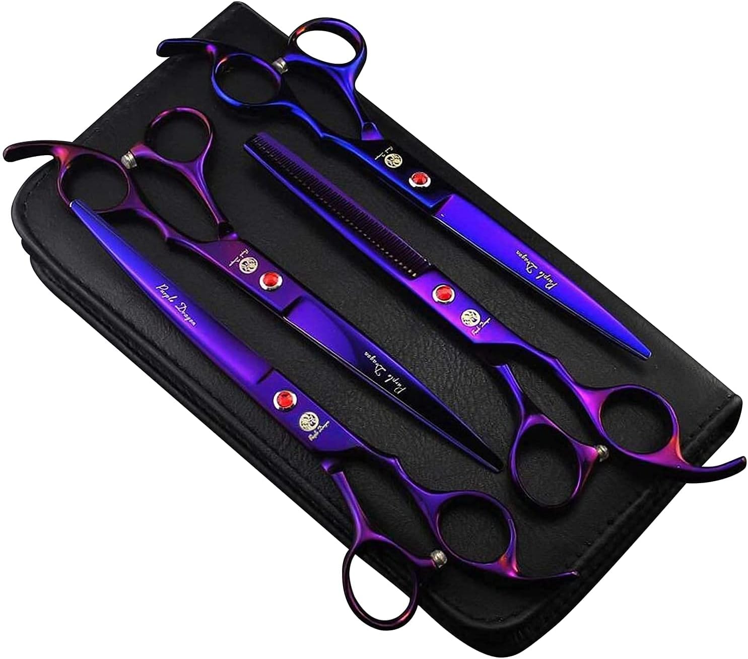 Professional 7 inch Pet Grooming Scissors Kit for Dogs & Cats