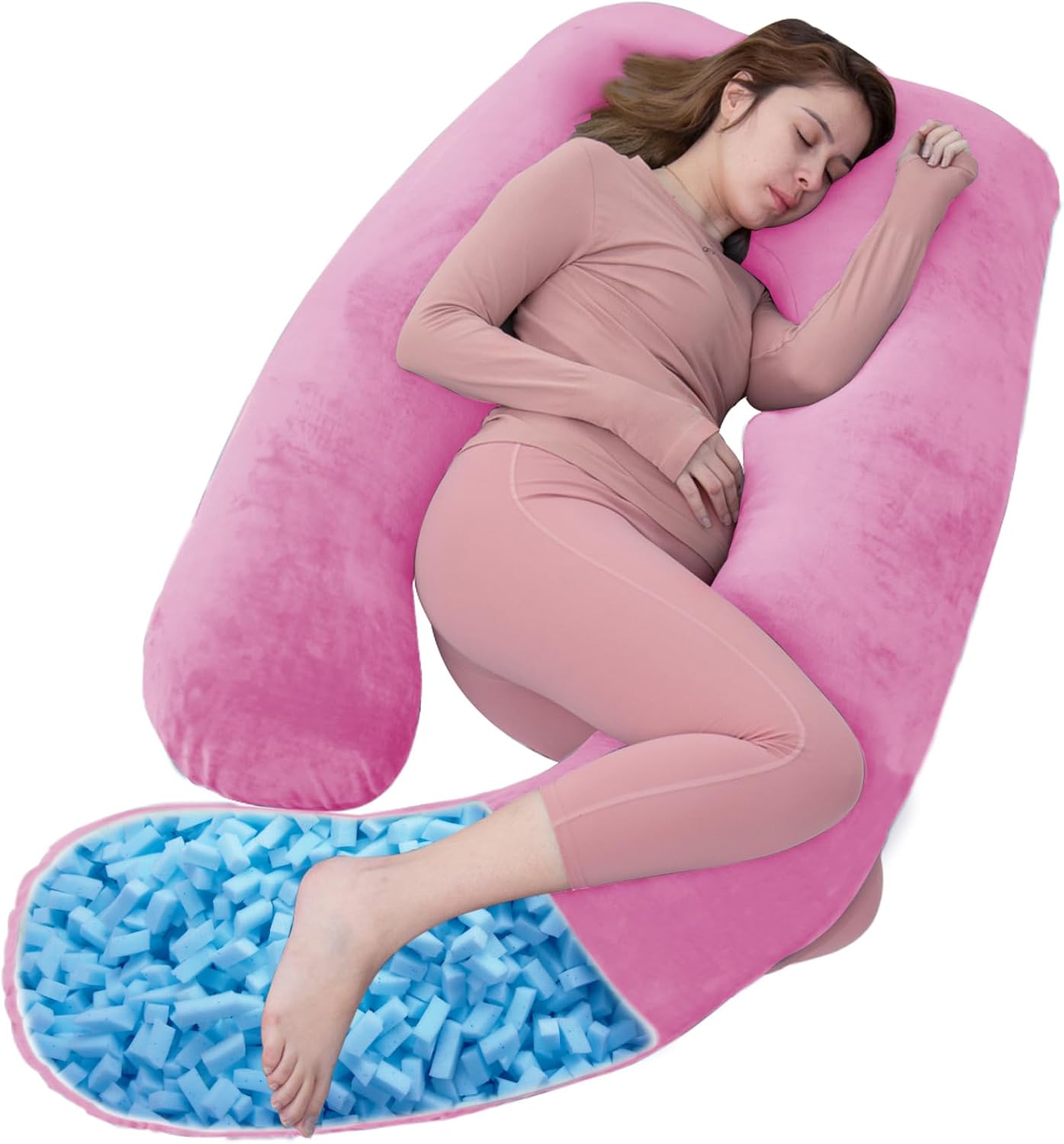 Shredded Memory Foam Body Pillow for Ultimate Comfort