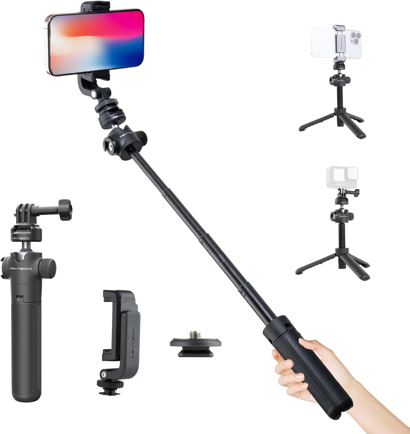 PGYTECH CapLock Extension Pole Mini Tripod for Action Cameras