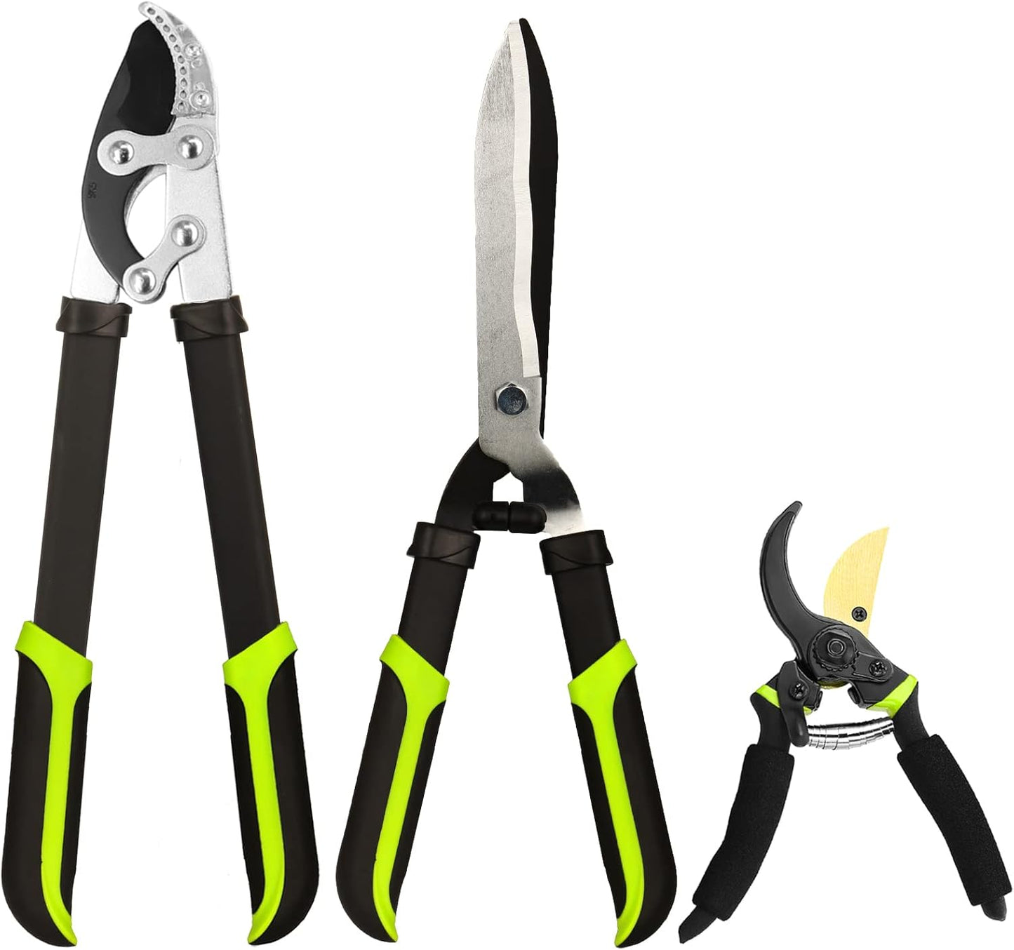 Professional 3-Piece Hedge Clippers & Loppers Set for Gardening