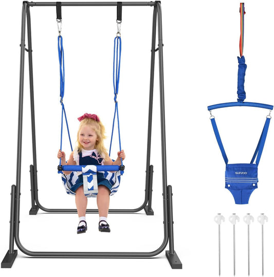 Slevoo 2 in 1 Baby Jumper and Swing for Indoor and Outdoor Fun