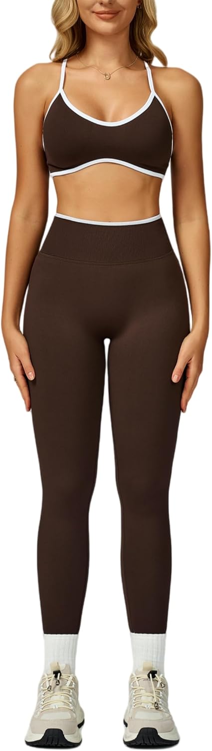 ABOCIW Womens 2 Piece Workout Sets for Gym and Yoga Activities