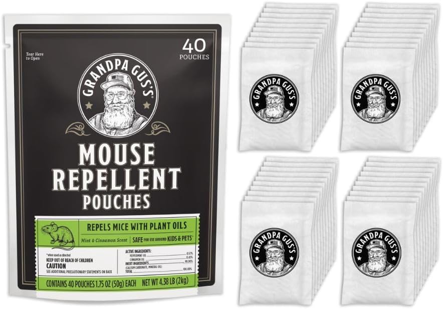 Natural Mouse Repellent Pouches - Keep Pests Away & Freshen Air!