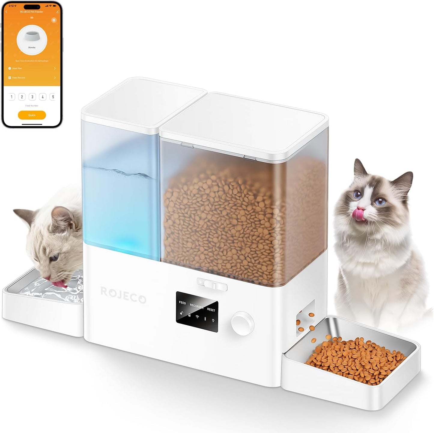 WiFi Automatic Cat Feeder and Water Dispenser for Pets