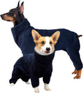 Dog Winter Coat Blue M - Full Body Fleece Pullover for Cold