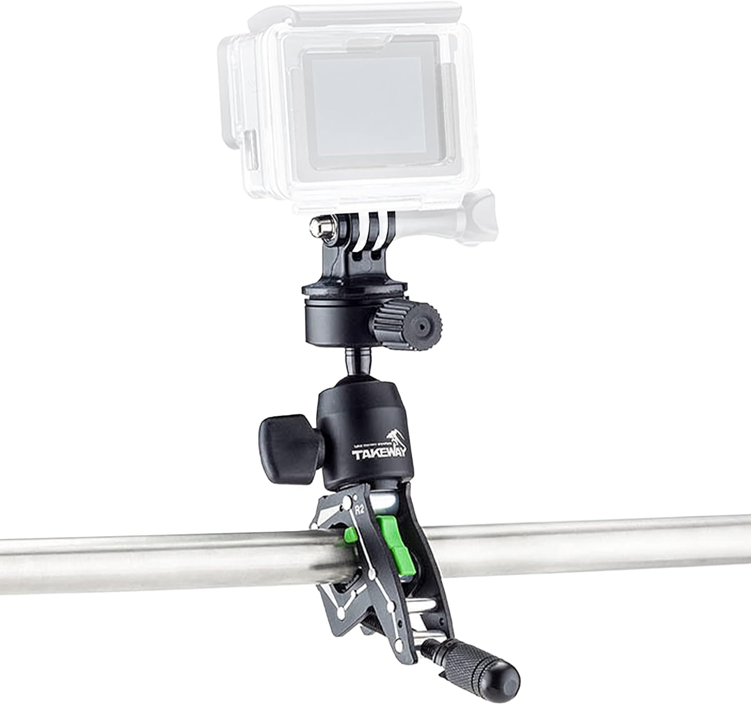 Adjustable Camera Clamp Mount with 360Rotatable Mini Ball Head
