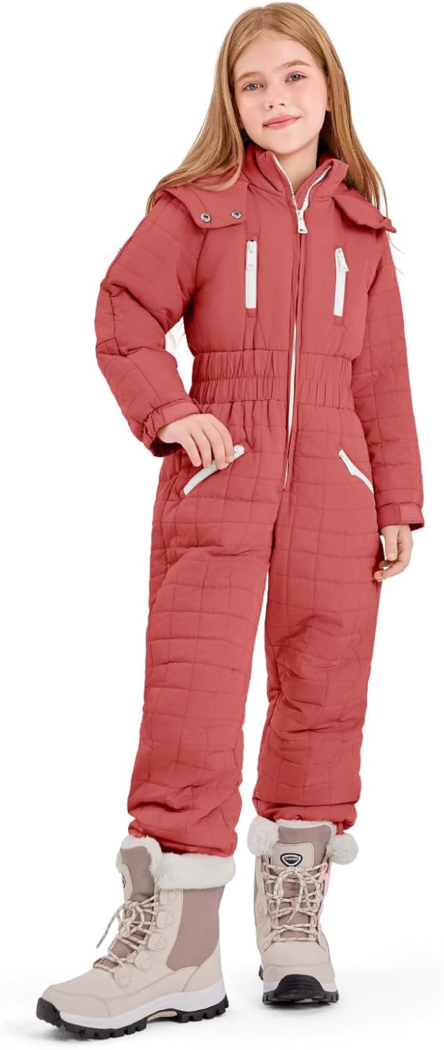 Haloumoning Kids Snow Suit for Girls - Waterproof Insulated Design