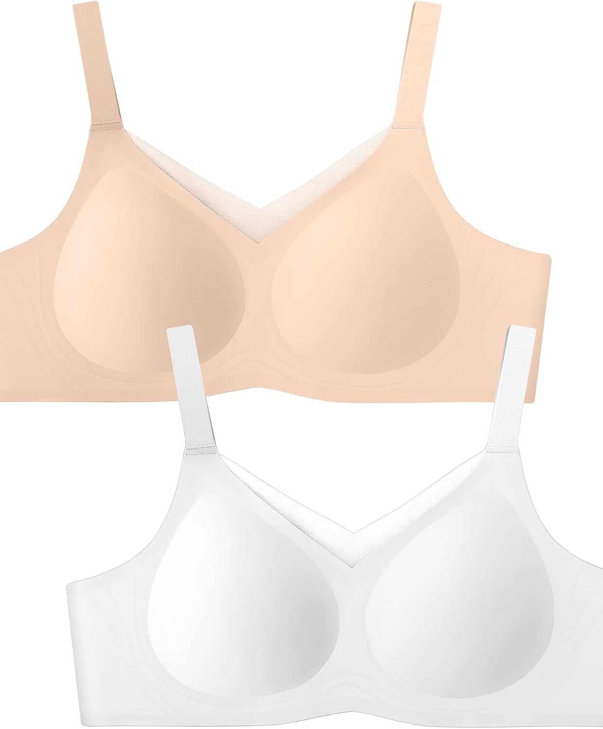 Lace V Seamless Bras for Women: Wireless Supportive Comfort