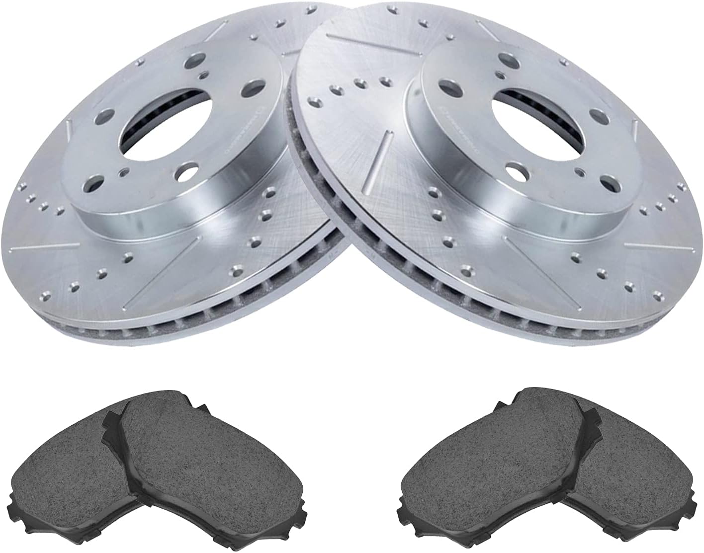 TRQ Front Performance Brake Pad & Rotor Kit for Toyota RAV4
