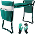 Garden Kneeler and Seat with Tool Bags and Claw Gloves for Comfort