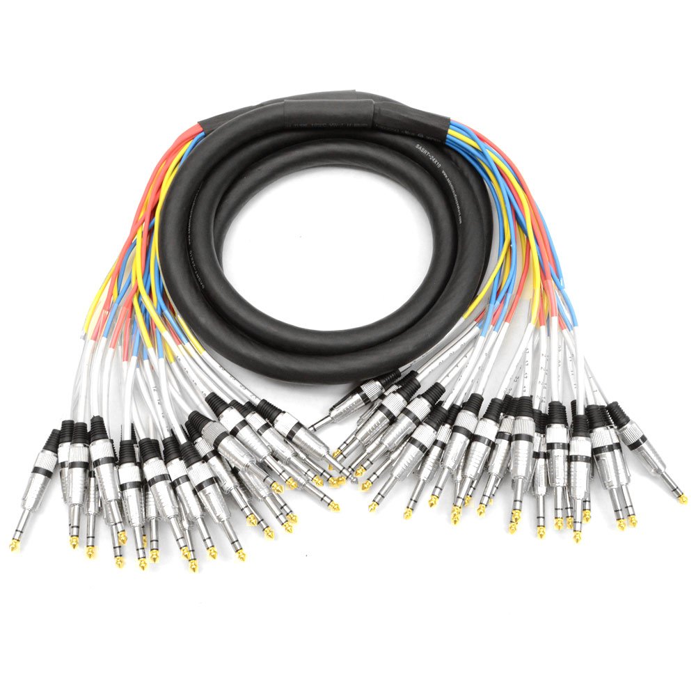 24 Channel 1/4 TRS Snake Cable for Pro Audio Effects and Gigs