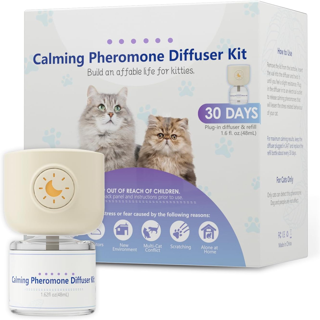 Cat Pheromones Calming Diffuser by Onsinn for Stress Relief