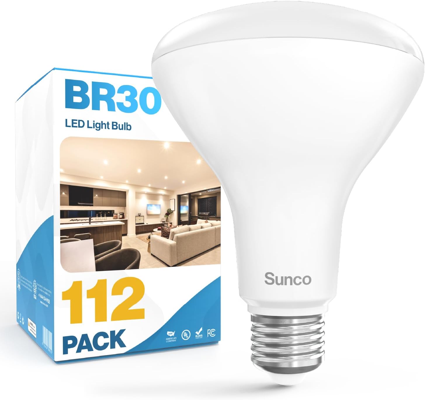 BR30 LED Light Bulbs - Dimmable Indoor Flood Bulbs for Home