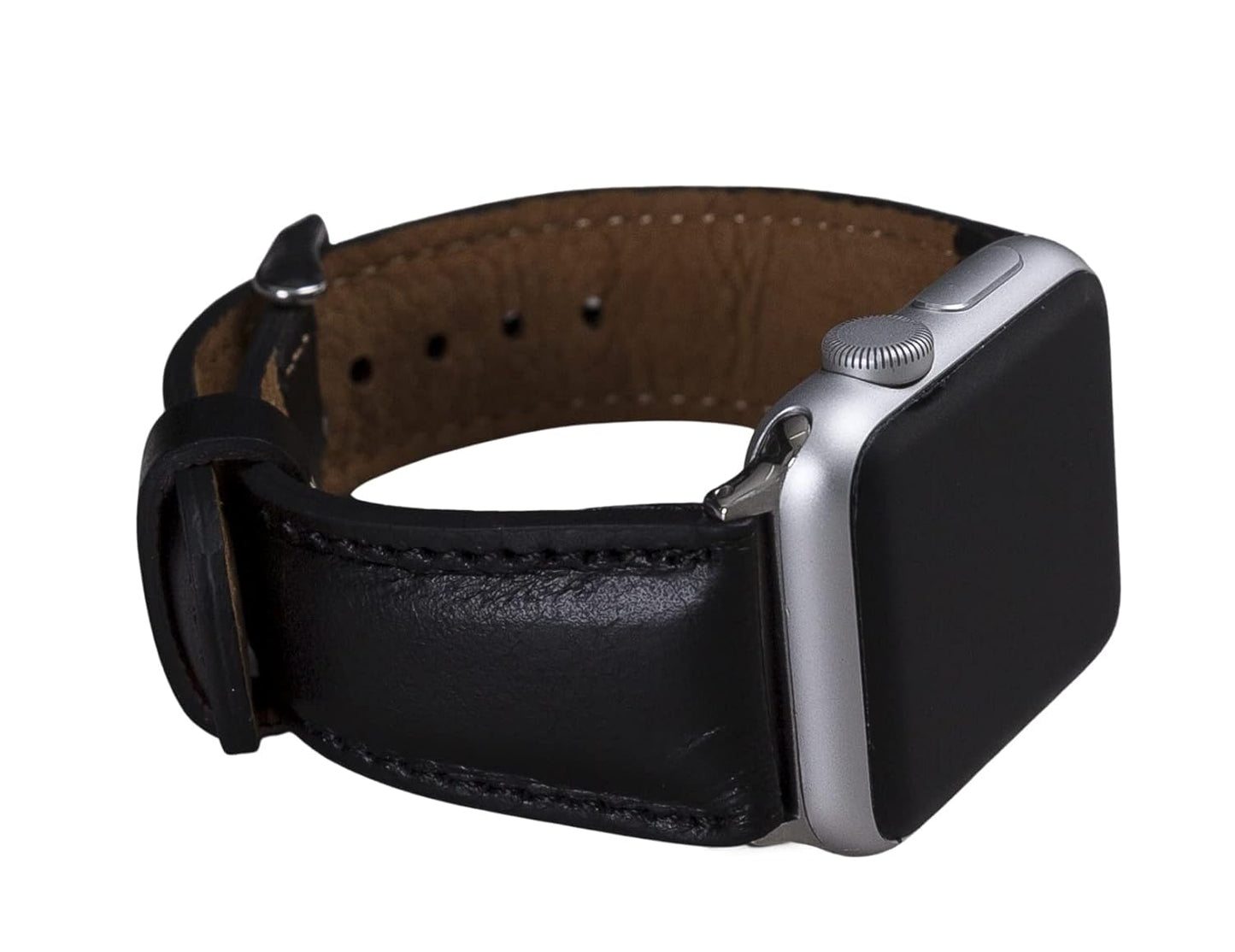 Full Grain Leather Black Band for Apple Watch Series 1-11, SE