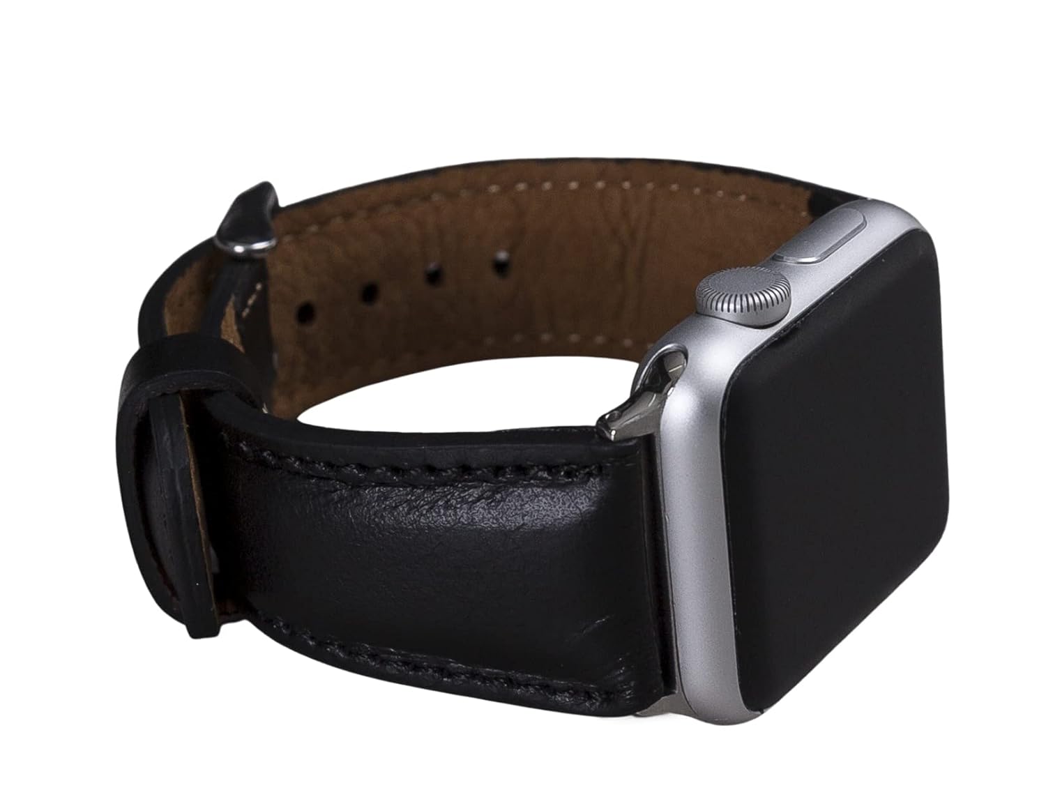 Full Grain Leather Black Band for Apple Watch Series 1-11, SE