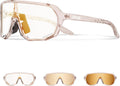 KAPVOE Photochromic Cycling Glasses for Men Women Sports Goggles