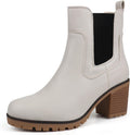 Women's Block Heel Ankle Booties for Everyday Fashion by JABASIC
