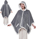 Heated Shawl Wrap for Women 50 x 60 in Light Grey - Wearable Heat