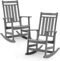 Oversized Outdoor Rocking Chairs Set of 2 - Comfortable All-Weather