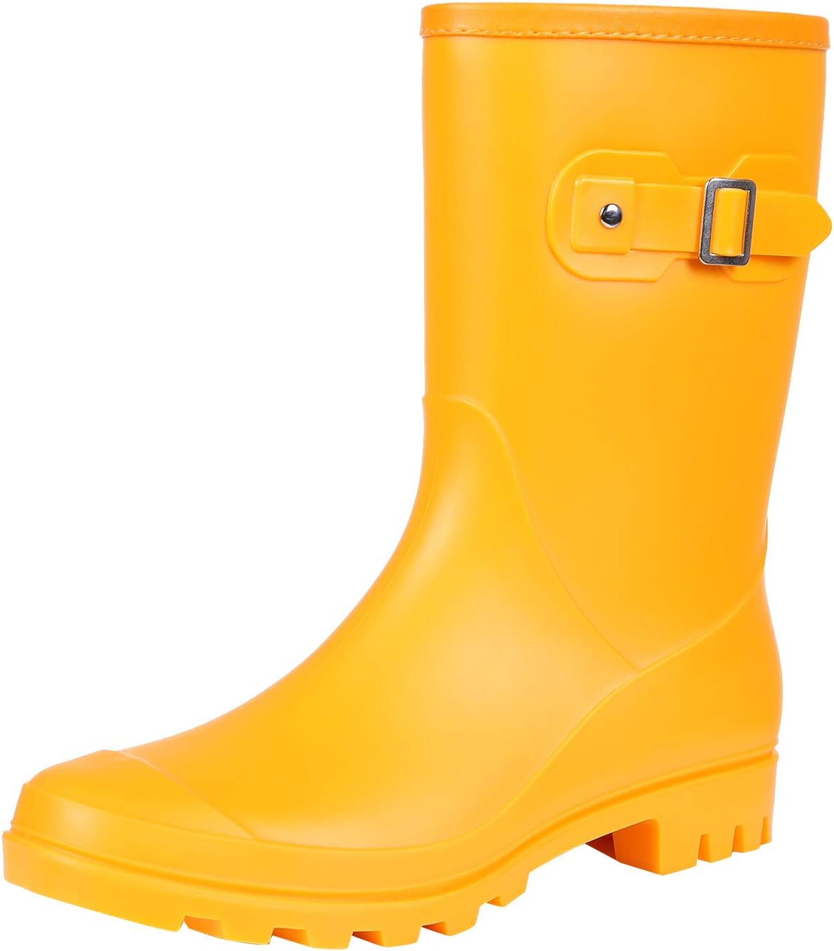 Evshine Women's Mid Calf Rain Boots - Stylish Waterproof Garden Shoes