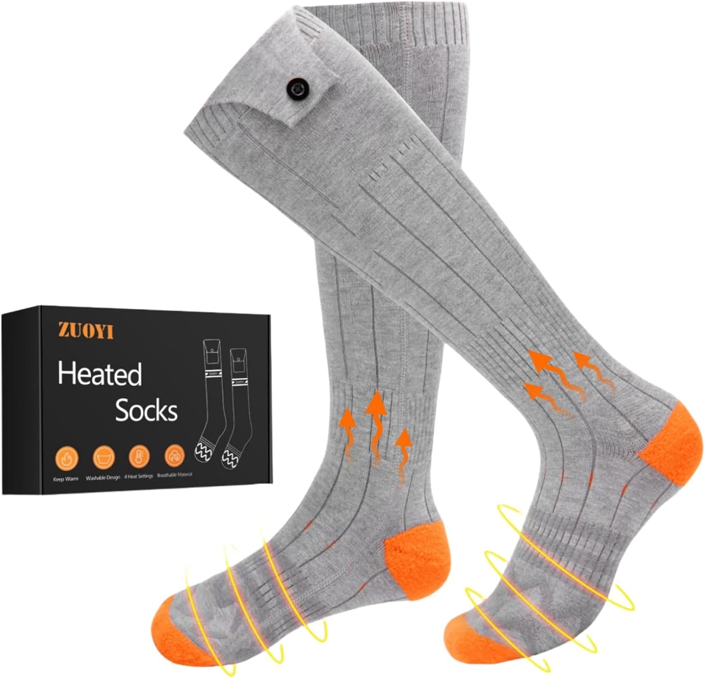 Heated Socks for Men Women - Rechargeable & Washable Comfort
