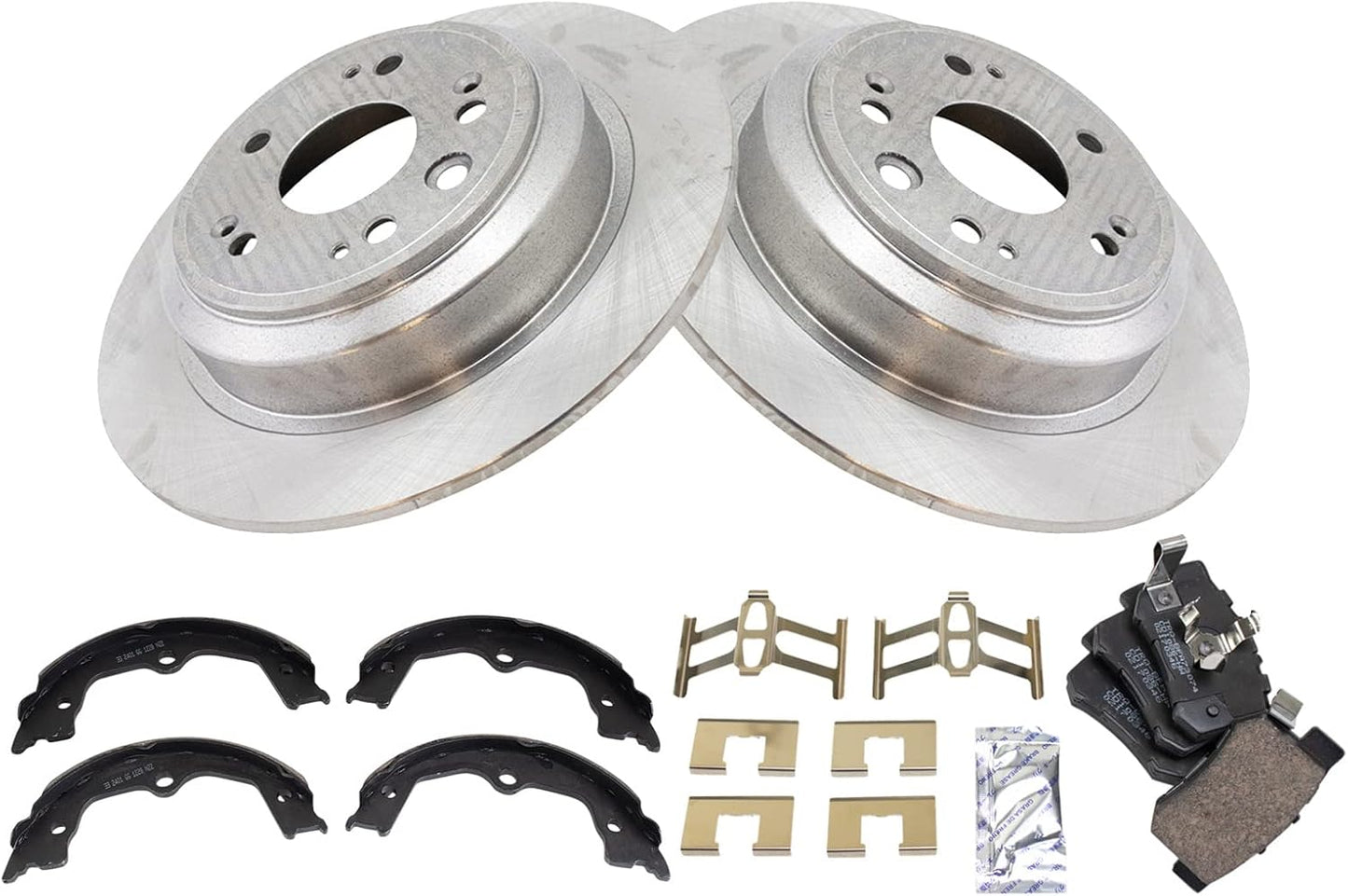 TRQ Rear Brake Pad & Rotor Kit for 2010-2015 Honda Accord