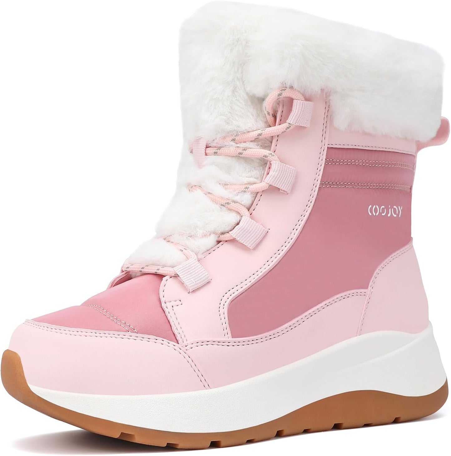 COOJOY Womens Waterproof Winter Snow Boots for Cold Weather