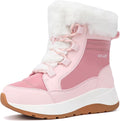 COOJOY Womens Waterproof Winter Snow Boots Furry Mid Calf - Warm