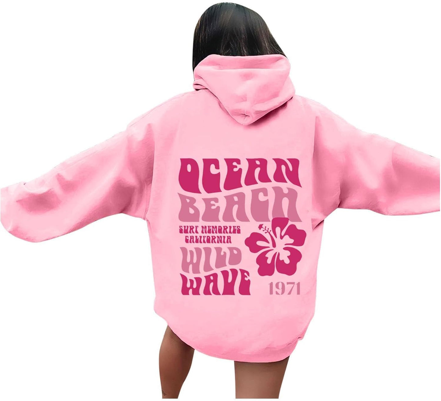 Cozy Pink Oversized Hoodie for Trendy Teens