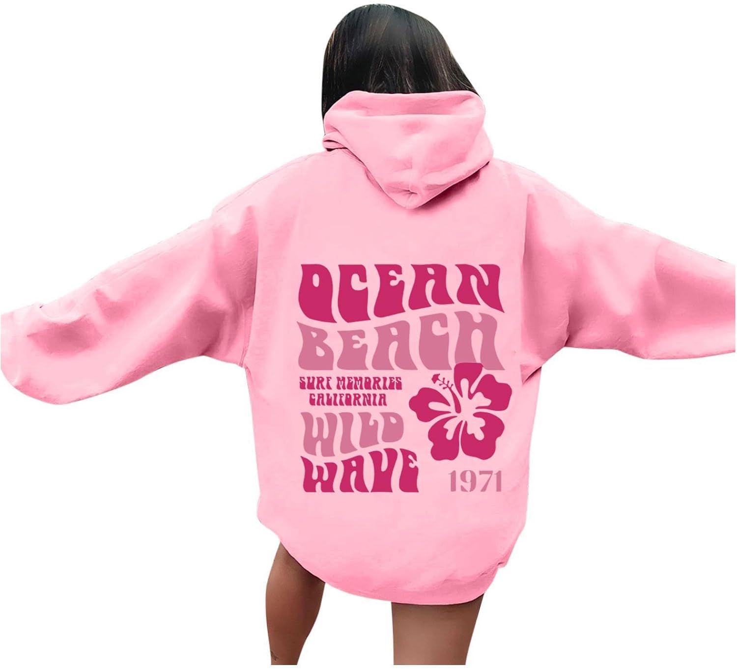 Cozy Pink Oversized Hoodie for Trendy Teens